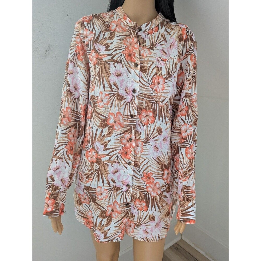 Land's End 100% Linen Tropical Shirt